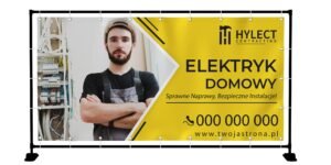 BANER ELEKTRYK - USŁUGI ELEKTRYCZNE - 200X100 CM