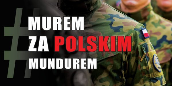 BANER PATRIOTYCZNY MUREM ZA POLSKIM MUNDUREM 2X1M SUPER JAKOŚĆ!