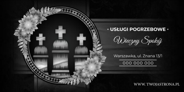 BANER PREMIUM - POGRZEBY ZAKŁAD POGRZEBOWY - 200X100 CM - SUPER JAKOŚĆ!