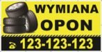 Baner Reklamowy 2 x 1 m - Wymiana Opon- Baner Premium - Mocny !