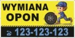 Baner Reklamowy 2 x 1 m - Wymiana Opon- Baner Premium - Mocny !