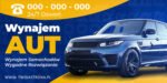 BANER PREMIUM - WYNAJEM AUT- 200X100 CM - SUPER JAKOŚĆ!