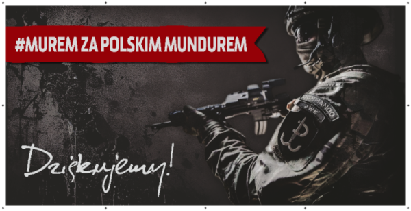 BANER PATRIOTYCZNY - POLSKI ŻOŁNIERZ - DZIĘKUJEMY - 200X100 CM