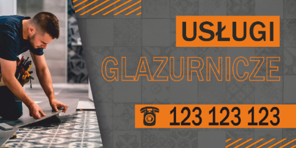 BANER REKLAMOWY - USŁUGI GLAZURNICZE - 200X100 CM