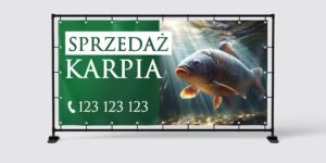 BANER REKLAMOWY - SPRZEDAŻ KARPIA - 200X100 CM