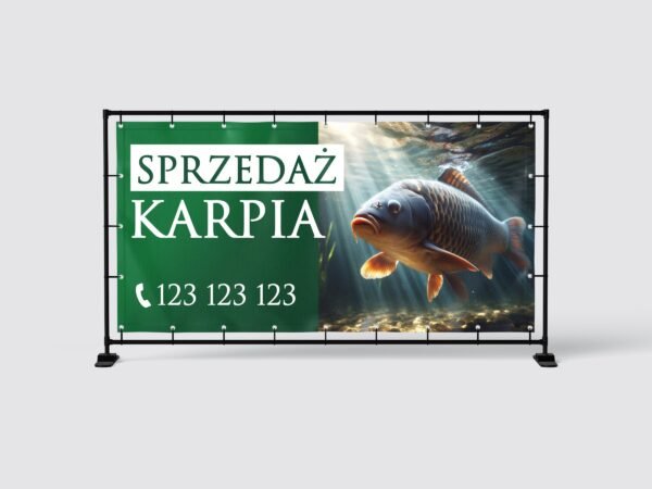 BANER REKLAMOWY - SPRZEDAŻ KARPIA - 200X100 CM