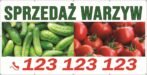 Baner Reklamowy 2 x 1 m - Sprzedaż Warzyw - Baner Premium - Mocny !
