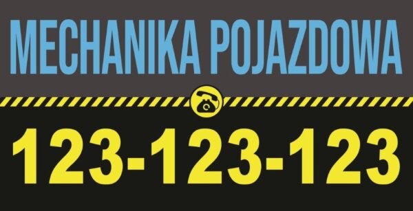 Baner Reklamowy 2 x 1 m - Auto Serwis - Baner Premium - Mocny !