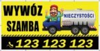 Baner Reklamowy 2 x 1 m - Wywóz Nieczystości - Baner Premium - Mocny !