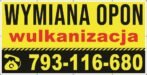 Baner Reklamowy 2 x 1 m - Wymiana Opon- Baner Premium - Mocny !