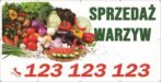 Baner Reklamowy 2 x 1 m - Sprzedaż Warzyw - Baner Premium - Mocny !