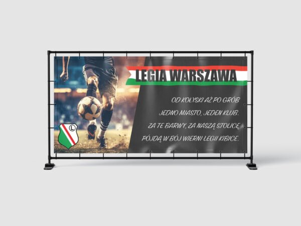BANER REKLAMWY - LEGIA WARSZAWA JEDNO MIASTO - 200X100 CM