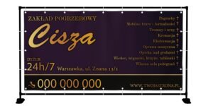 BANER PREMIUM - POGRZEBY ZAKŁAD POGRZEBOWY - 200X100 CM - SUPER JAKOŚĆ!