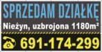 Baner Reklamowy 2 x 1 m - Sprzedam Działkę - Baner Premium - Mocny !