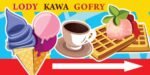 Baner Reklamowy 2 x 1 m -Lody Kawa Gofry- Baner Premium - Mocny !