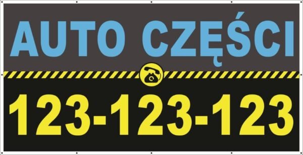 Baner Reklamowy 2 x 1 m - Auto Części- Baner Premium - Mocny !