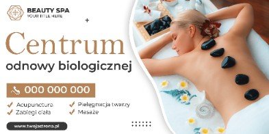 BANER PREMIUM - CENTRUM SPA ODNOWY - 200X100 CM - SUPER JAKOŚĆ!