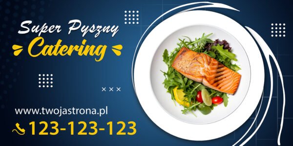 BANER REKLAMOWY- CATERING ZDROWA ŻYWNOŚĆ - 200X100 CM