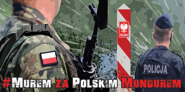 BANER PATRIOTYCZNY MUREM ZA POLSKIM MUNDUREM 2X1M SUPER JAKOŚĆ!