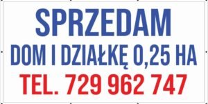 Baner Reklamowy 2 x 1 m - Sprzedam Działkę - Baner Premium - Mocny !