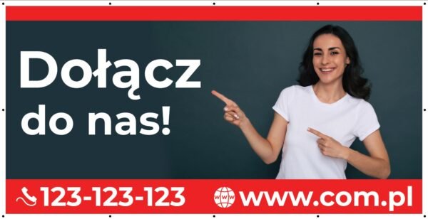 Baner Reklamowy 2 x 1 m -Szukam Pracowników- Baner Premium - Mocny !