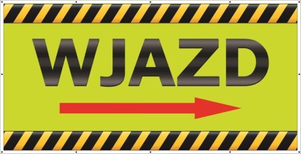 Baner Reklamowy 2 x 1 m -Wjazd - Baner Premium - Mocny !