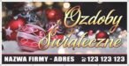 Baner Reklamowy 2 x 1 m - Ozdoby świąteczne - Baner Premium - Mocny !