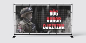 BANER PATRIOTYCZNY - BÓG HONOR OJCZYZNA - 200X100 CM
