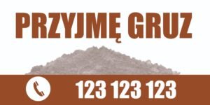 BANER REKLAMOWY - PRZYJMĘ GRUZ - 200X100 CM