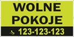 Baner Reklamowy 2 x 1 m -Pokoje do wynajęcia- Baner Premium - Mocny !