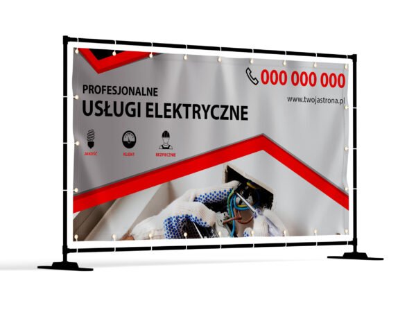 BANER ELEKTRYK - USŁUGI ELEKTRYCZNE - 200X100 CM