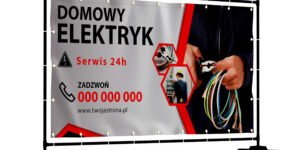 BANER ELEKTRYK - USŁUGI ELEKTRYCZNE - 200X100 CM
