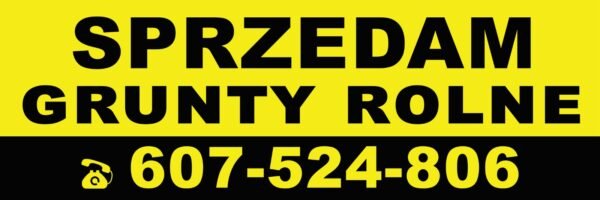 Baner Reklamowy 2 x 1 m - Sprzedam Działkę - Baner Premium - Mocny !
