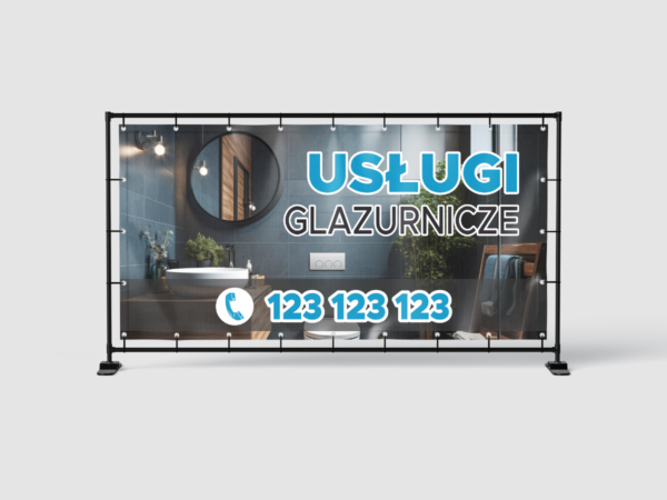 BANER REKLAMOWY - USŁUGI GLAZURNICZE - 200X100 CM