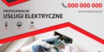 BANER ELEKTRYK - USŁUGI ELEKTRYCZNE - 200X100 CM