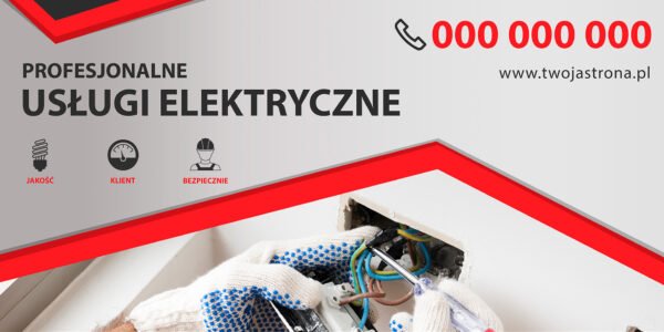 BANER ELEKTRYK - USŁUGI ELEKTRYCZNE - 200X100 CM