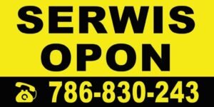 Baner Reklamowy 2 x 1 m - Wymiana Opon- Baner Premium - Mocny !