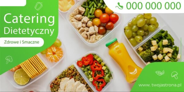 BANER REKLAMOWY - CATERING DIETETYCZNY - 200X100 CM