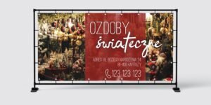 BANER REKLAMOWY - OZDOBY ŚWIĄTECZNE - 200X100 CM