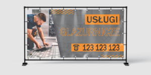 BANER REKLAMOWY - USŁUGI GLAZURNICZE - 200X100 CM