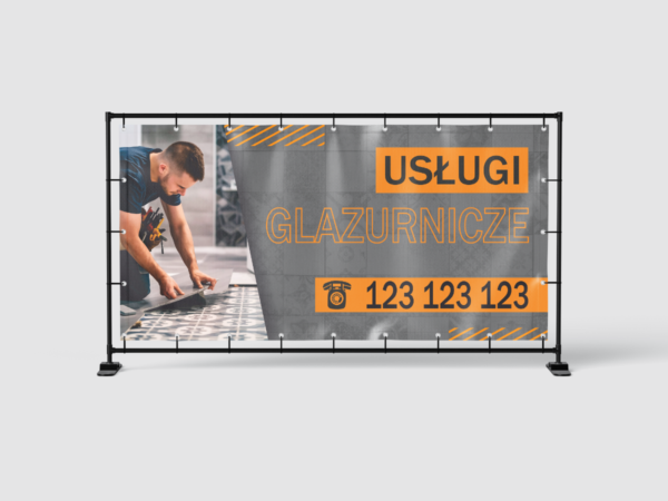 BANER REKLAMOWY - USŁUGI GLAZURNICZE - 200X100 CM