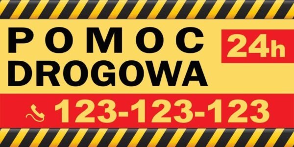 Baner Reklamowy 2 x 1 m - Pomoc Drogowa - Baner Premium - Mocny !