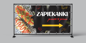 BANER PREMIUM - ZAPIEKANKI PROSTO Z PIECA - 200X100 CM - SUPER JAKOŚĆ!