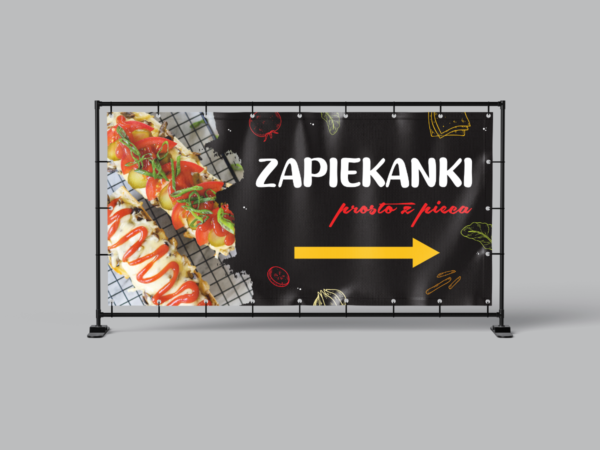 BANER PREMIUM - ZAPIEKANKI PROSTO Z PIECA - 200X100 CM - SUPER JAKOŚĆ!