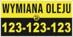 Baner Reklamowy 2 x 1 m - Wymiana Oleju Samochodowego - Baner Premium - Mocny !