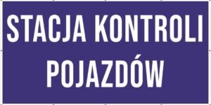 Baner Reklamowy 2 x 1 m -Stacja Kontroli Pojazdów- Baner Premium - Mocny !