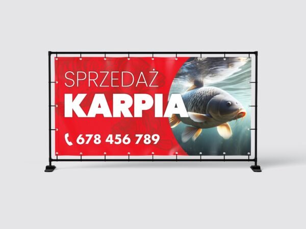BANER REKLAMOWY - SPRZEDAŻ KARPI - 200X100 CM