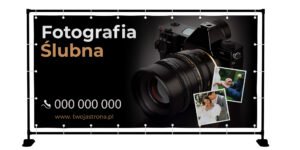 BANER PREMIUM - FOTOGRAFIA ŚLUBNA - 200X100 CM - SUPER JAKOŚĆ!