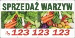 Baner Reklamowy 2 x 1 m - Sprzedaż Warzyw - Baner Premium - Mocny !