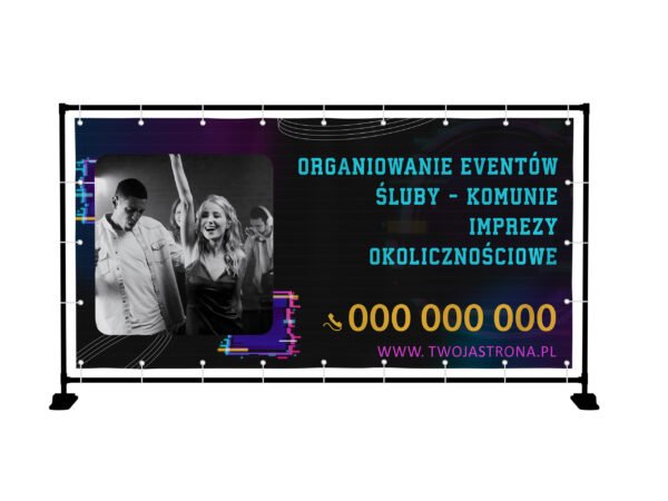 BANER PREMIUM - ORGANIZACJA IMPREZ UROCZYSTOŚCI - 200X100 CM - SUPER JAKOŚĆ!